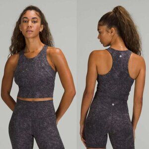 Lululemon Invigorate Training Everlux Tank Top In Dusky Lavender Black Size 4
